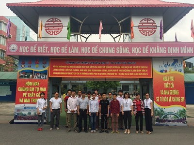 Ngày 30.5.2017, Lãnh đạo nhà trường đón đoàn các đoàn Thầy, trò và các bậc phụ huynh học sinh các trường THCS Bình Long, Liên Minh, Tràng Xá (Võ Nhai) tới thăm trường và nghe tư vấn hướng nghiệp.